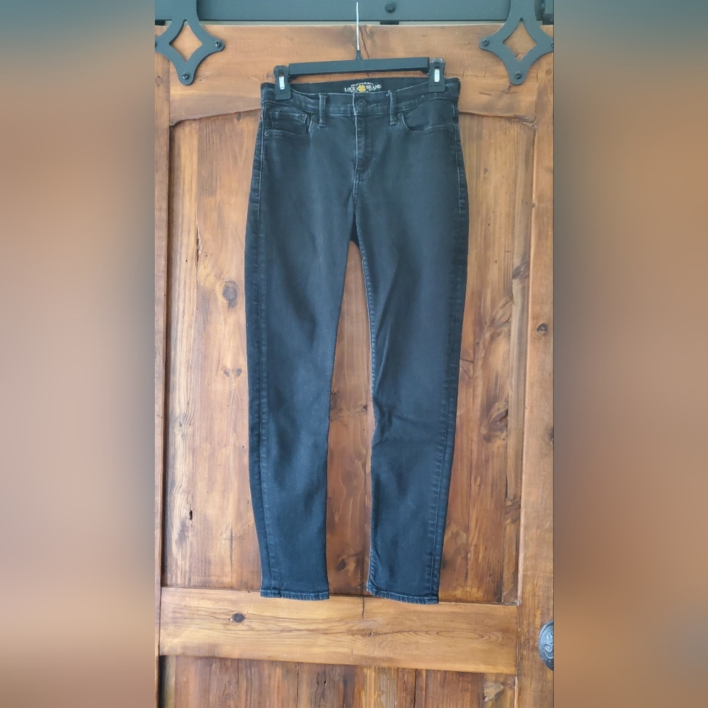 Lucky Brand Black Jeans with Gold Clover Logo